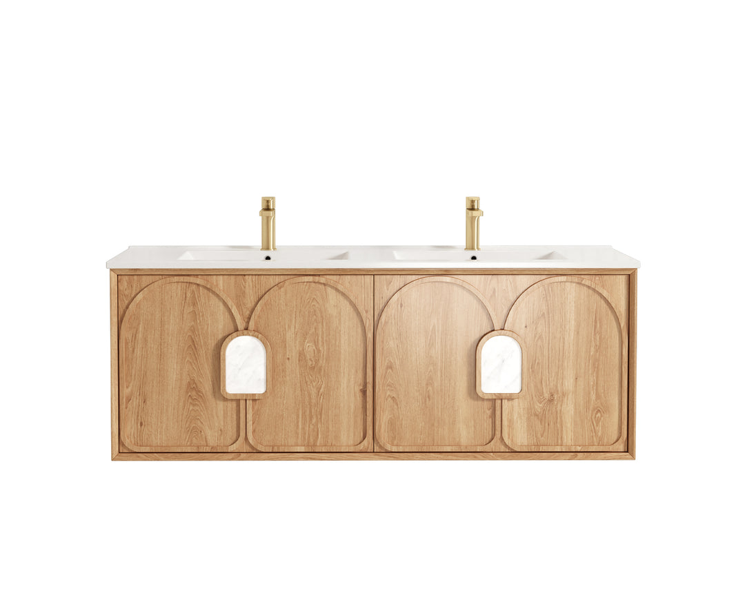 Laguna Natural Oak Wall Hung Vanity
