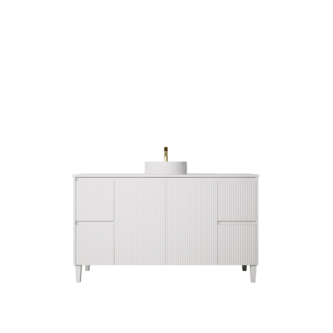 Crete Modern Floorstanding Vanity Matte White