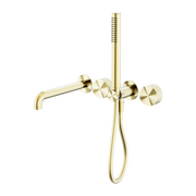 OPAL PROGRESSIVE SHOWER SYSTEM SEPARATE PLATE WITH SPOUT 250MM BRUSHED GOLD