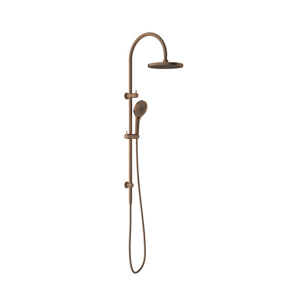 OPAL TWIN SHOWER BRUSHED BRONZE