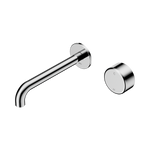 Load image into Gallery viewer, Serenity Progressive Wall Basin Mixer 220mm Spout With Metal Handle Chrome
