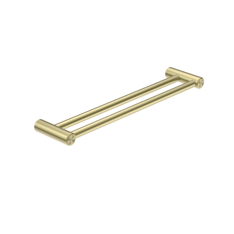 MECCA CARE 25MM DOUBLE TOWEL GRAB RAIL 600MM BRUSHED GOLD