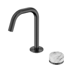 Load image into Gallery viewer, Serenity Progressive Basin Mixer Edge Spout With Arabescato Corchia Handle Gun Metal
