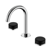 Serenity Basin Set Arc Spout With Marquina Black Handle Chrome