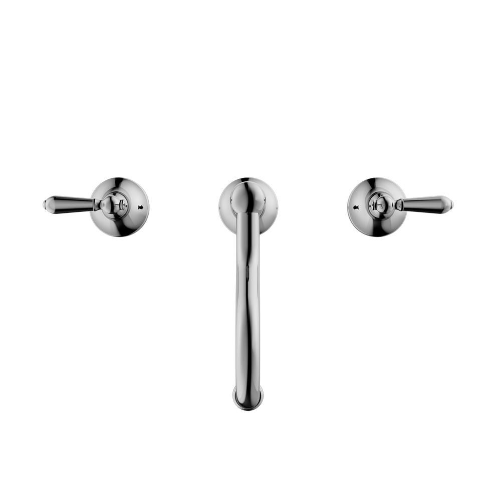 YORK BASIN SET WITH METAL LEVER CHROME