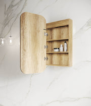 LED Newport Natural Oak Shaving Cabinet