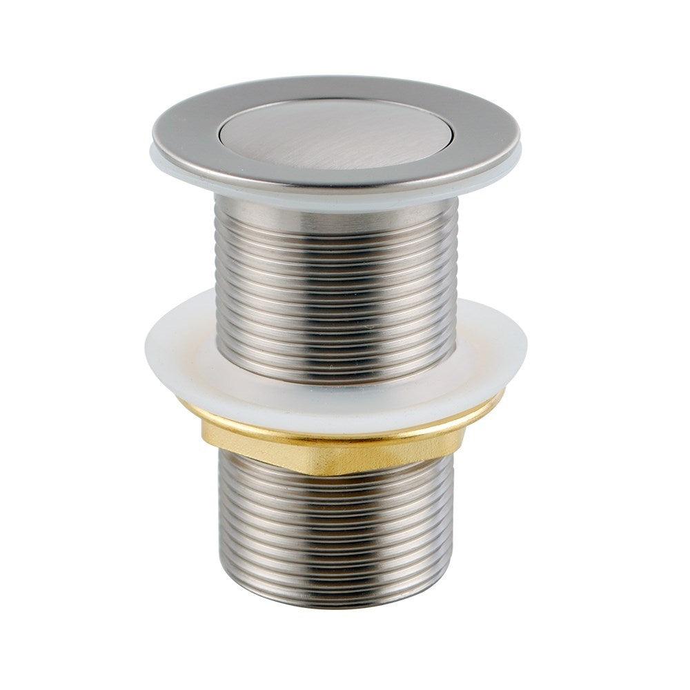 32/40mm Brushed Nickel Brass Basin Pop Up Waste without Overflow