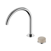 Serenity Progressive Bath/Kitchen Mixer Arc Spout With Rome Travertine Handle Chrome