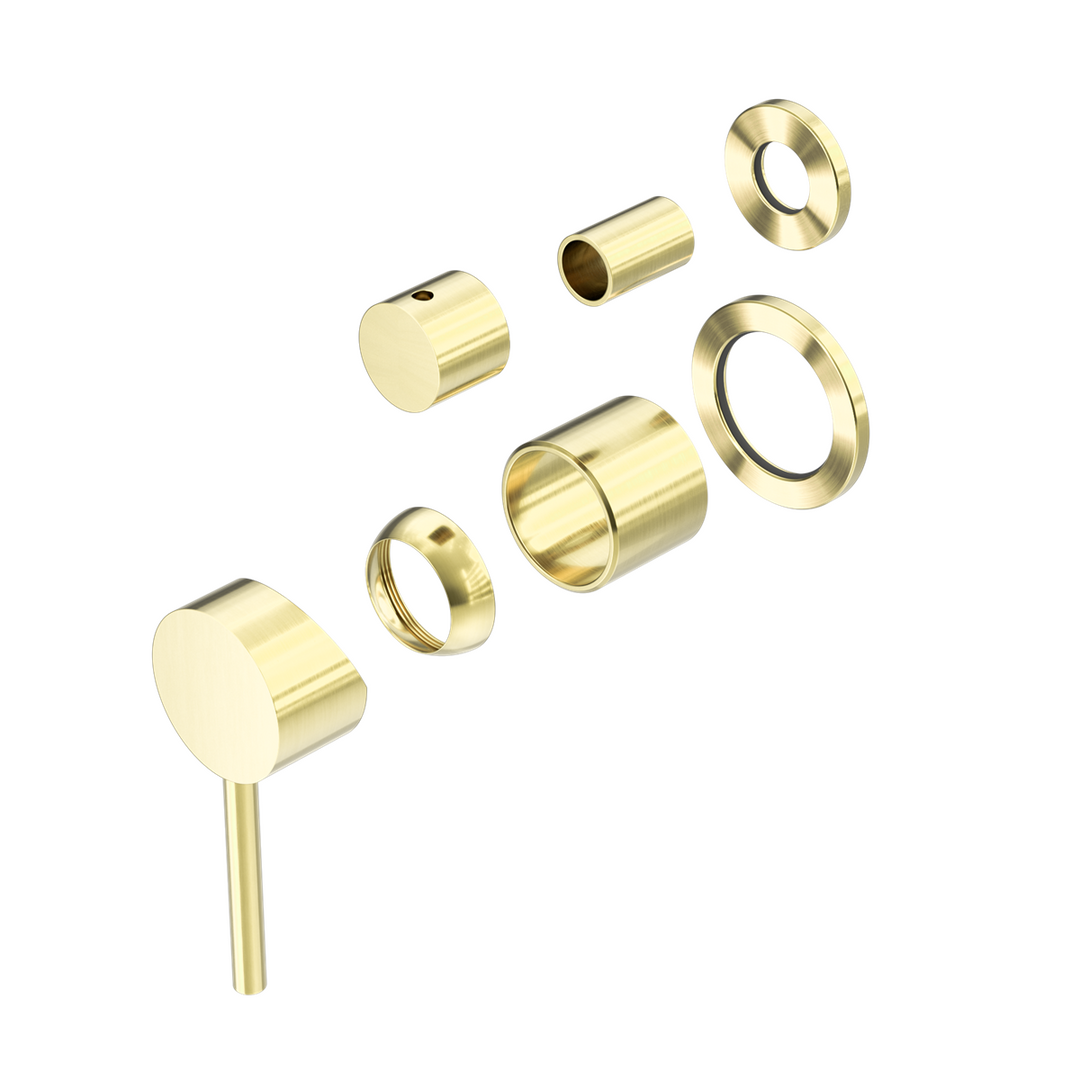 DOLCE SHOWER MIXER WITH DIVERTOR SEPARATE BACK PLATE TRIM KITS ONLY BRUSHED GOLD
