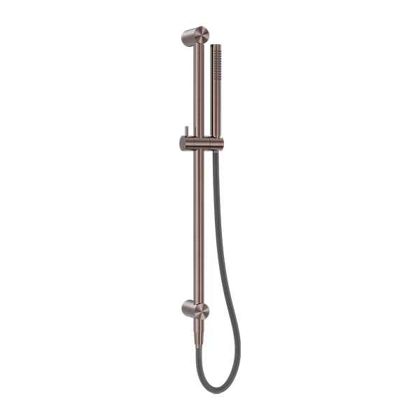 Zen SS316L Shower Rail With Outdoor Shower Hose Brushed Bronze