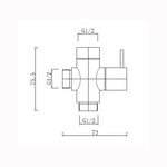 Load image into Gallery viewer, Black Brass Bidet Diverter
