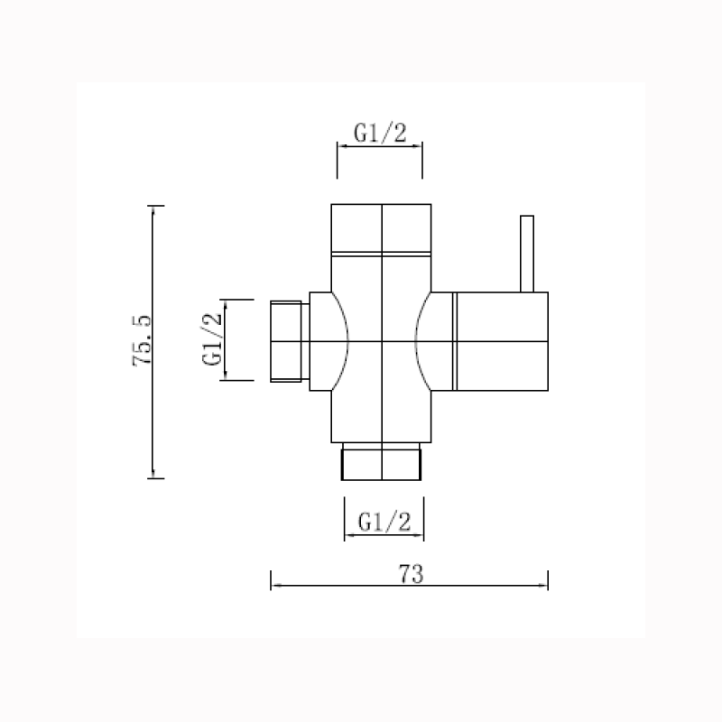 Black Brass Bidet Diverter