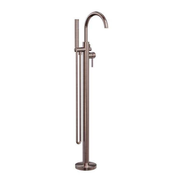 MECCA ROUND FREESTANDING MIXER WITH HAND SHOWER BRUSHED BRONZE