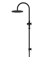 300mm Round Overhead Shower Set, Single Function Hand Shower - Matte Black