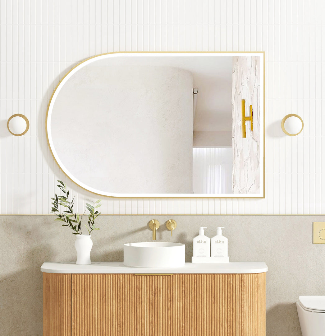 LED Archie Metal Frame Mirror 1200x800