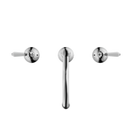 Load image into Gallery viewer, YORK BASIN SET WITH WHITE PORCELAIN LEVER CHROME
