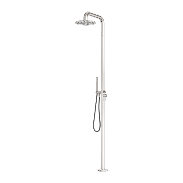Zen SS316L Outdoor Freestanding Shower Column Brushed Nickel