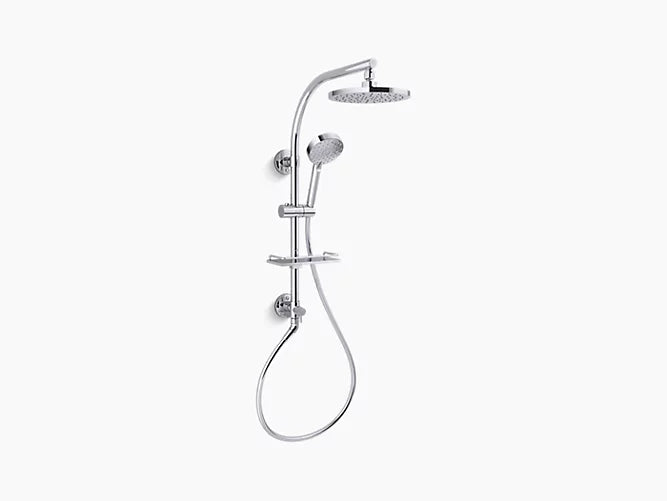 Hydrorail rain shower square column - standard 45212A-CP+99945T-E-CP+72415T-E-CP+97001A-CP