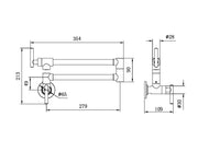 ZEN 316L STAINLESS STEEL POT FILLER PVD BLACK