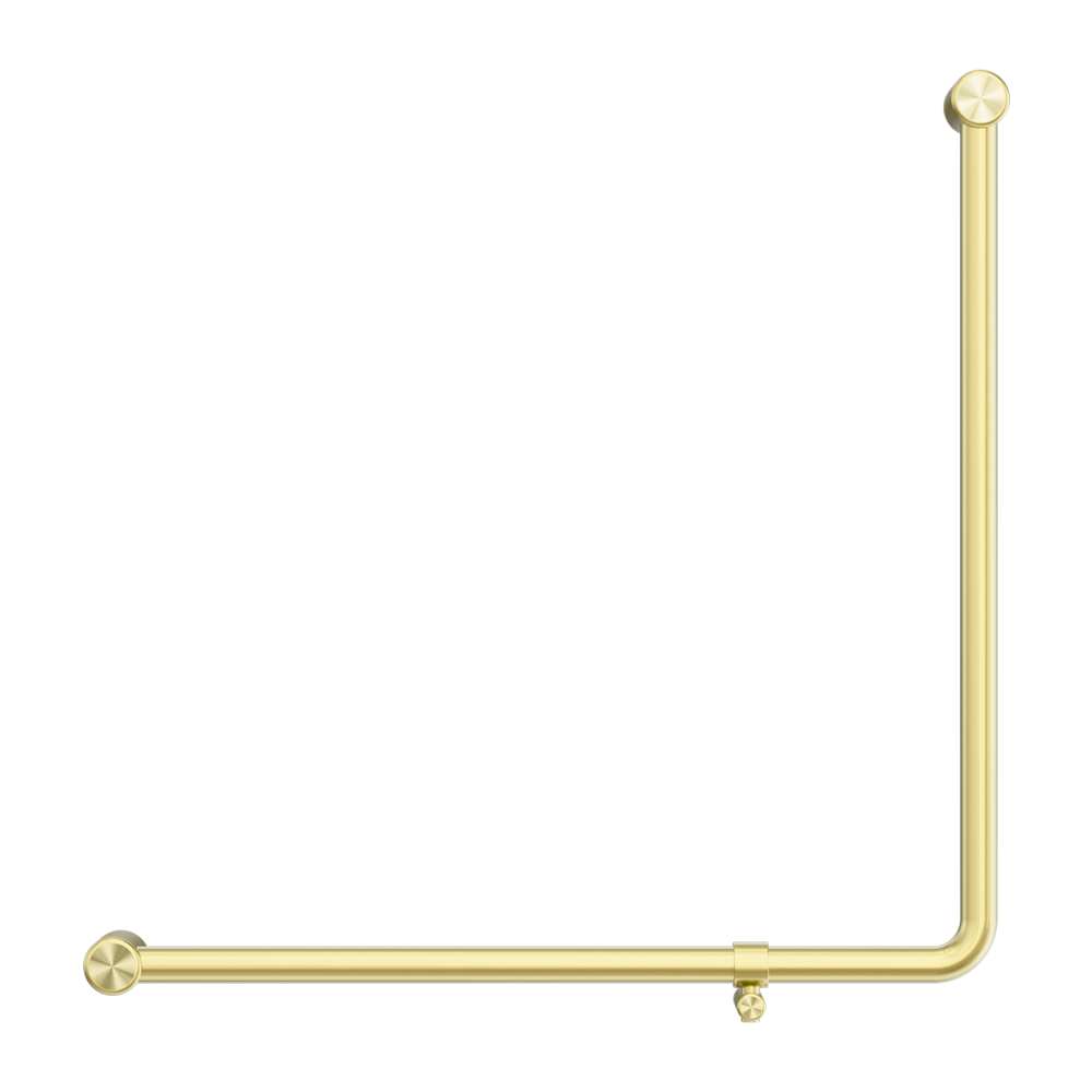 MECCA CARE 32MM 90 DEGREE BENT TUBE GRAB RAIL 750X750MM BRUSHED GOLD