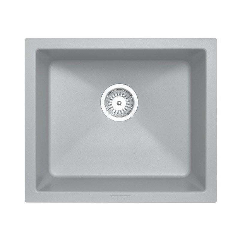 Concrete Grey Carysil Salsa Granite Single Bowl Stone Kitchen Sink 533*457mm