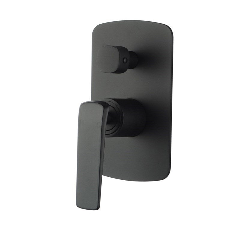 Esperia Matte Black Wall Mixer with Diverter