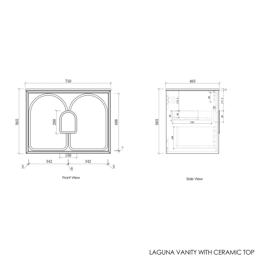Laguna White Wall Hung Vanity