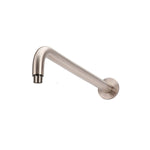 Load image into Gallery viewer, Round Wall Shower Curved Arm 400mm - Champagne
