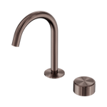 Load image into Gallery viewer, Serenity Progressive Basin Mixer Arc Spout With Metal Handle Brushed Bronze
