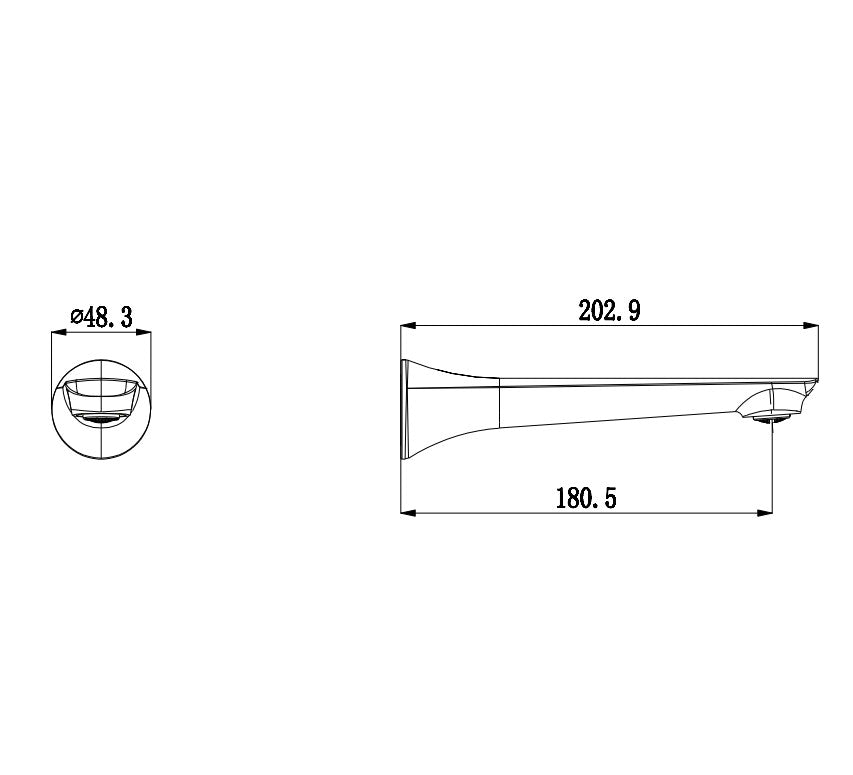 AU Series Chrome Bathtub/Basin Wall Spout