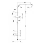Load image into Gallery viewer, Square Gun Metal Grey Shower Station without Shower Head and Handheld Shower(PVC Hose)
