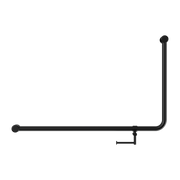 MECCA CARE 32MM DDA 90 DEGREE BENT TUBE GRAB RAIL 600X1000MM WITH TOILET ROLL HOLDER MATTE BLACK