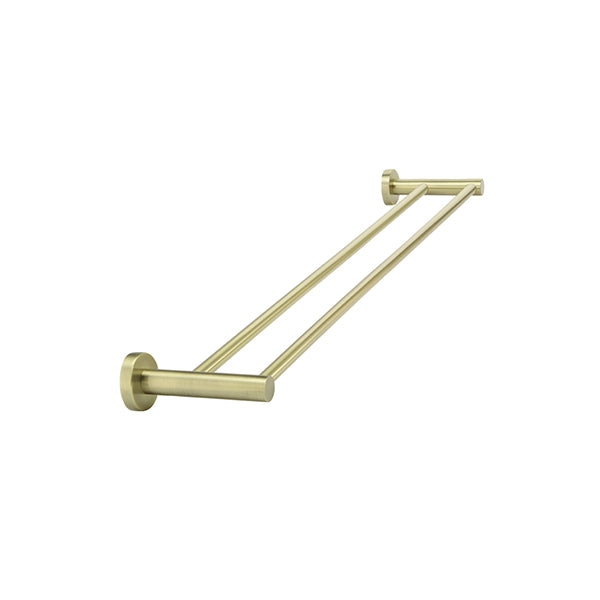Round Double Towel Rail 600mm - PVD Tiger Bronze