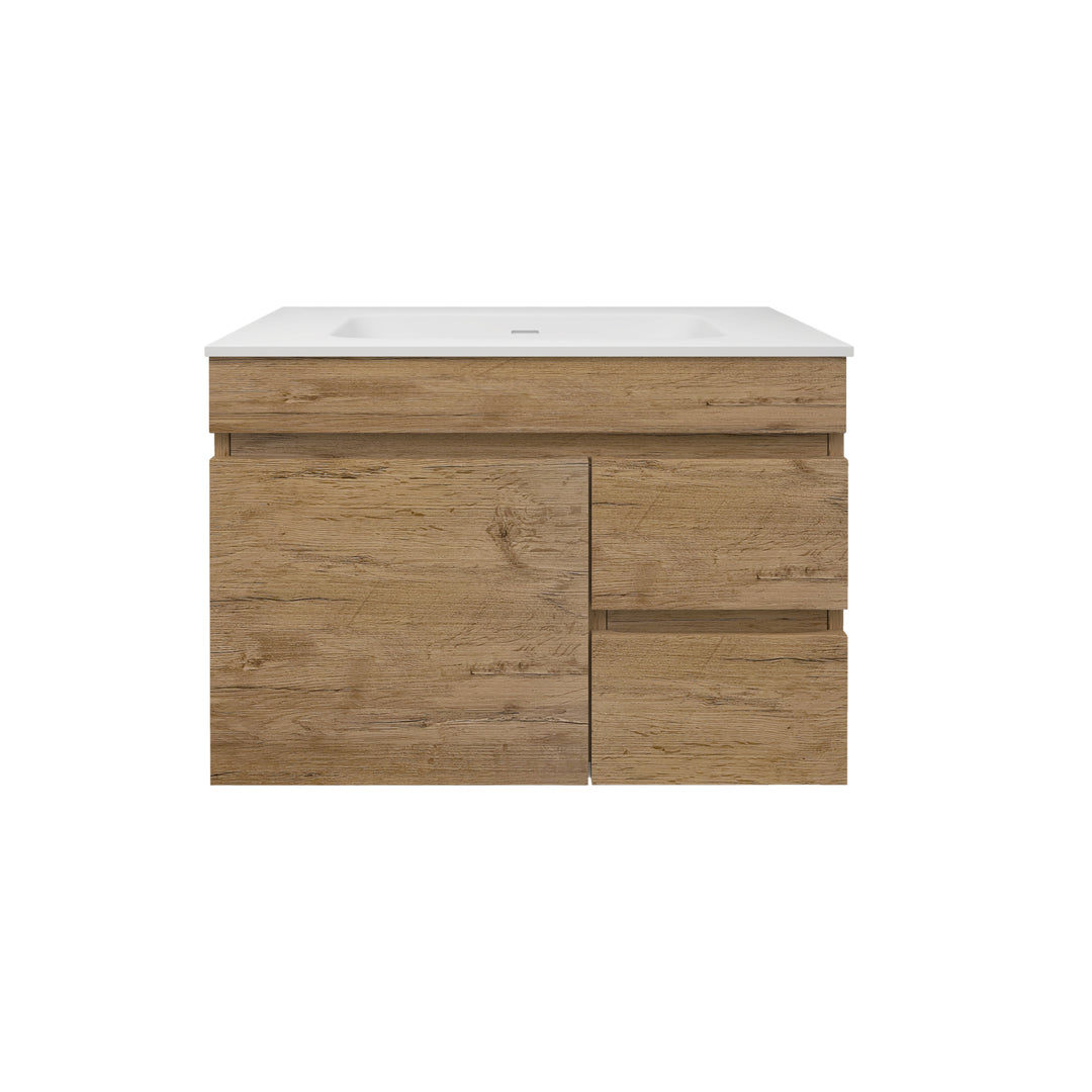 Camden Morden Wall Hung Vanity Prime Oak