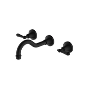 YORK WALL BASIN SET WITH METAL LEVER MATTE BLACK