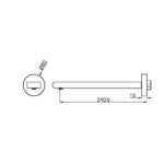 Load image into Gallery viewer, BIANCA FIXED BASIN/BATH SPOUT ONLY 240MM BRUSHED NICKEL
