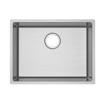 Load image into Gallery viewer, Round Corner Chrome Stainless Steel Handmade Single Bowl Kitchen Sink 586*450*230mm
