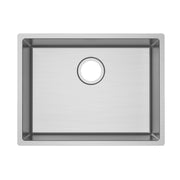 Round Corner Chrome Stainless Steel Handmade Single Bowl Kitchen Sink 586*450*230mm