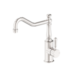 Load image into Gallery viewer, YORK KITCHEN MIXER HOOK SPOUT WITH METAL LEVER BRUSHED NICKEL
