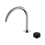 Load image into Gallery viewer, Serenity Progressive Bath/Kitchen Mixer Arc Spout With Marquina Black Handle Chrome
