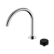 Serenity Progressive Bath/Kitchen Mixer Arc Spout With Marquina Black Handle Chrome