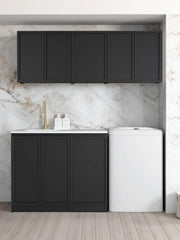 Laundry Kit 1715B Hampshire White with Natural Carrara Marble Top