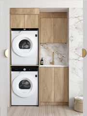 Laundry Kit 1305C Byron/Bondi Natural Oak with Natural Carrara Marble Top