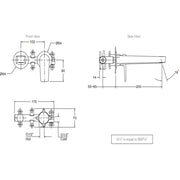 Taut Wall Mount Basin Mixer