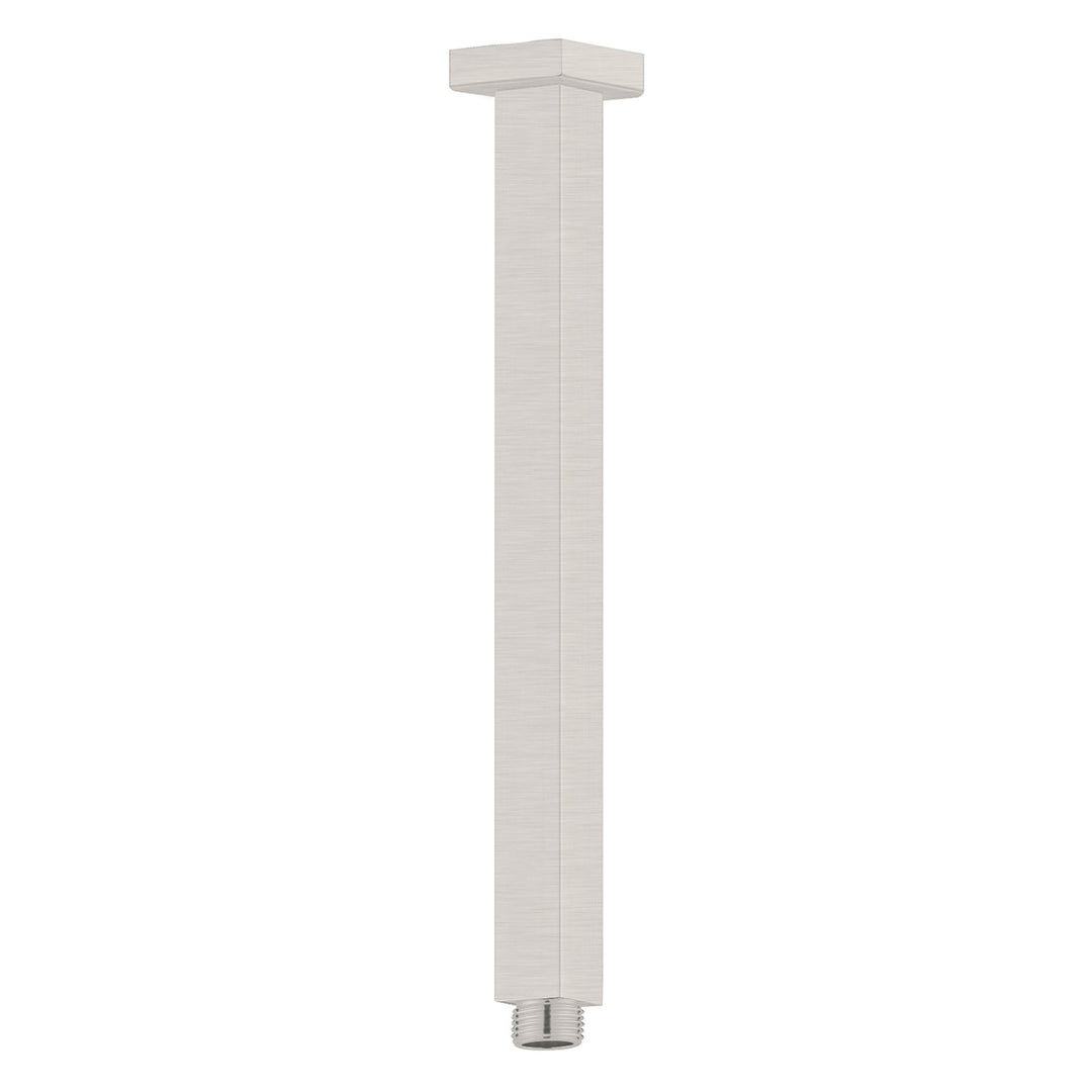 SQUARE CEILING ARM 300MM LENGTH BRUSHED NICKEL