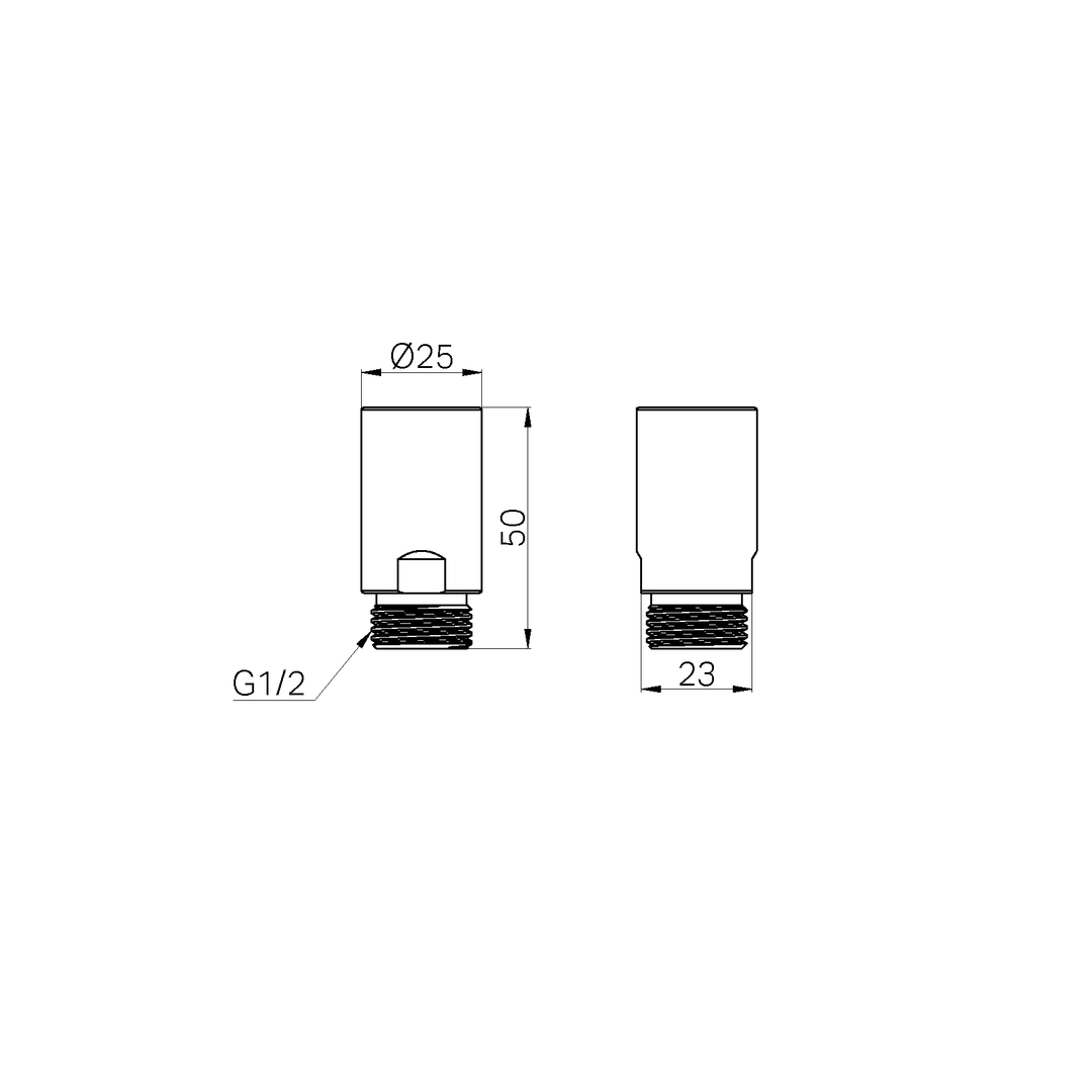 DUAL CHECK VALVE MALE X FEMALE G1/2 CHROME