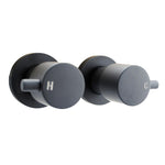 Load image into Gallery viewer, Round Black Shower Wall Taps
