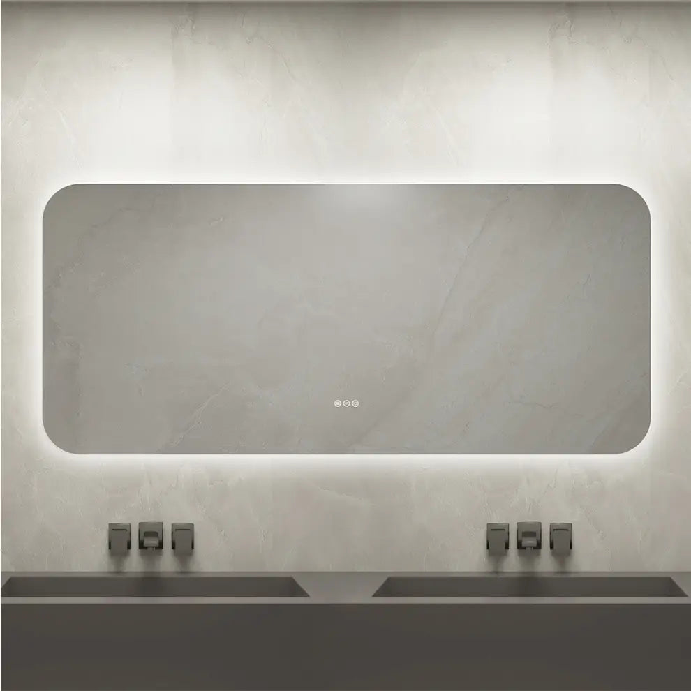 1800*800mm Frameless LED Mirror Touch Sensor demister 3 colours adjustment
