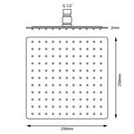 Load image into Gallery viewer, Super-slim Square Chrome Stainless Steel Shower Head 250mm
