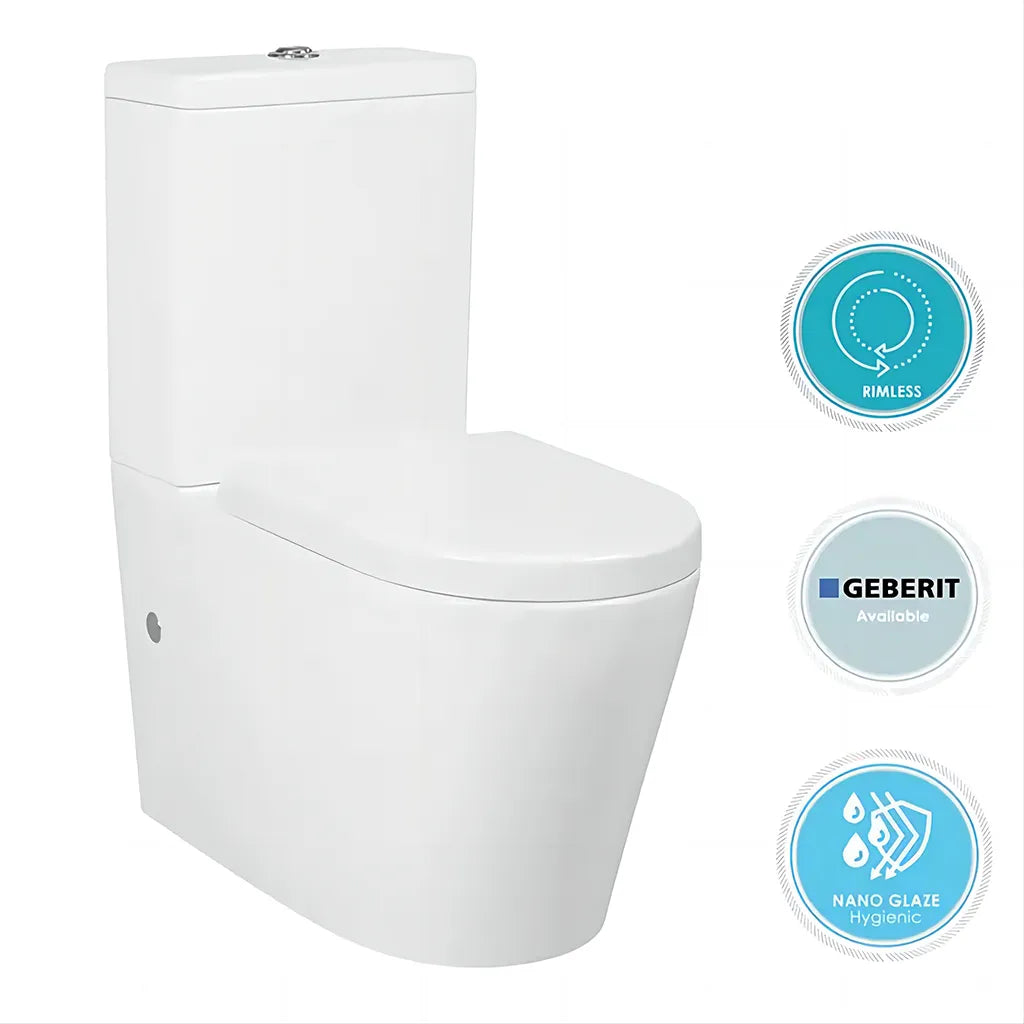 Alzano Rimless Toilet Suite Slim Seat / R&T Cistern